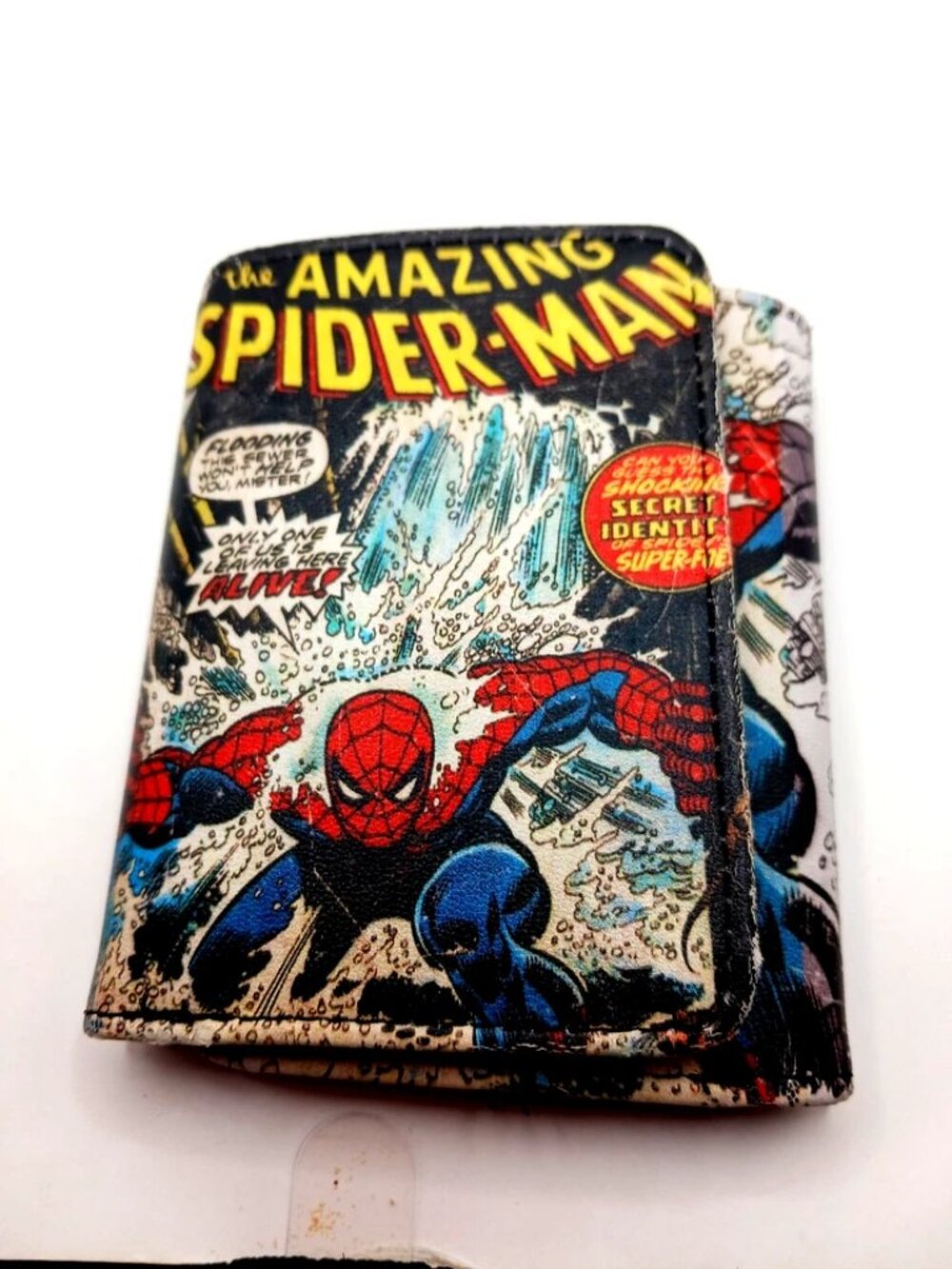 Amazing Spider-Man Trifold Graphic Print Wallet Vegan Leather